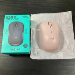 【logicool】静音マウス M220 ピンク 無線 小型 ワイヤレス➂