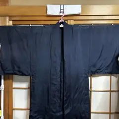 メンズ　羽織　薄手　シアー　シンプルな黒の羽織