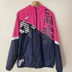 ASICS ウィンドブレーカー ピンク・ネイビー