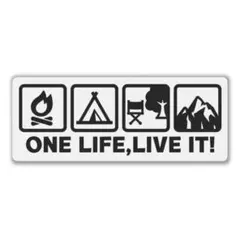 One Life, Live it!ステッカーキャンプキャンパー向け　マグネット