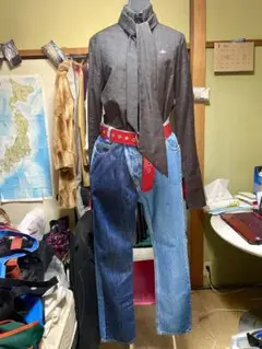 Vivienne Westwood 斜めボタン 左右カラー違いデニム