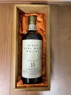 北原酒 ニッカ ピュアモルト 15年ウイスキー 木箱付き 未開栓
