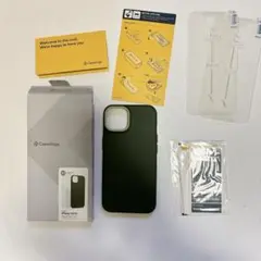 ❇️オススメ❣️iPhone13 14 ケース　保護フィルム付き　グリーン