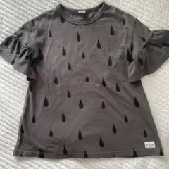 n.i.c.o 雨滴模様 フリル袖 Tシャツ 100