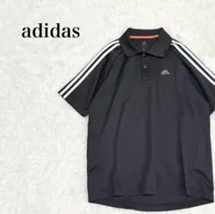 adidas アディダス　ポロシャツ　L 半袖　ブラック