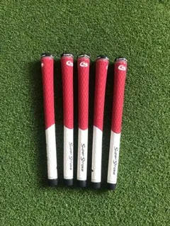 スーパーストローク ゴルフグリップ レッドⅹホワイト 5本組