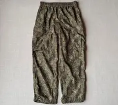 美品 BEAMS 総柄 ワイド イージーパンツ グリーン サイズL