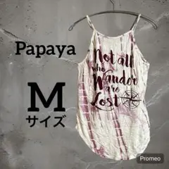 Papaya プリントキャミソール M