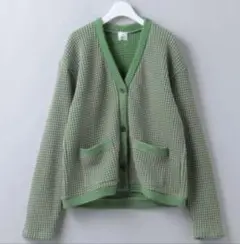 6 ROKU ロク WAFFLE V NECK CARDIGAN カーディガン