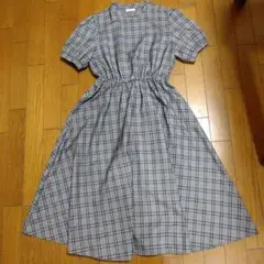 LEBECCA チェック柄 半袖シャツワンピース　美品　佐藤ノア