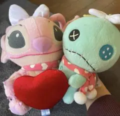 抱き合うエンジェルとかキャステル　 大きなぬいぐるみ30×22cm