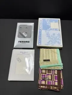 ピンキー　ニナリッチ　レノマ　ハンカチ 5個セット ｗ1325-0429-⑤-①