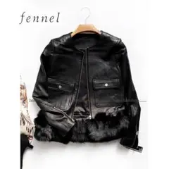 定価59,800円【新品】スコットクラブ★高級ブルーフォックス毛皮羊革ジャケット