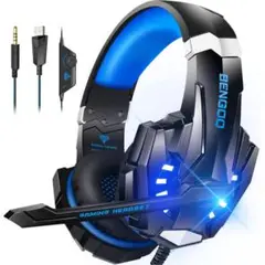 BENGOO ゲーミングヘッドセット PS4 ヘッドセット 高精度マイク付き