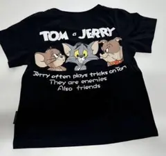 トムとジェリー Tシャツ 黒 100cm