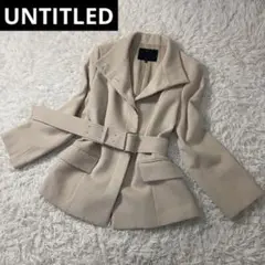 ☆極美品☆ UNTITLED アンゴラ65% コート ミドルコート レディース
