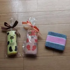 リストバンド 動物柄ハンドタオル まとめ売り (入浴剤6包おまけ付き)