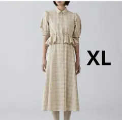 rokh シャツワンピース（5分袖） ベージュ XL 「完売品」