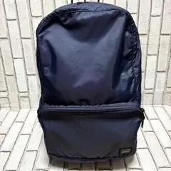 極美品 PORTER フラッシュ デイパック ネイビー689-05944