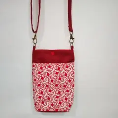 花柄スマホショルダーバッグ　ポーチ
