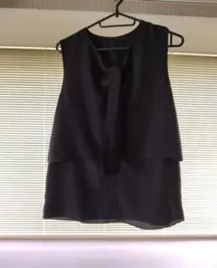 【OFUON】ボウタイ ノースリーブブラウス
