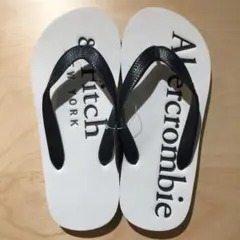 劇レア　旗艦店限定Abercrombie & Fitch レザーサンダルS Abercrombie&Fitch - アバクロ ヴィンテージレザーサンダル/Dark