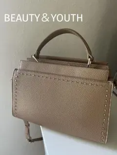 【BEAUTY＆YOUTH】ラインスタッズボストンバッグ 2WAY