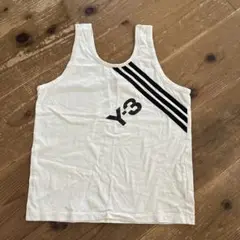 Y-3 ホワイト タンクトップ ストライプ