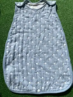 水色ドット柄ベビースリーパー 約80cm パジャマ　スリーパー　寝巻き