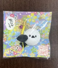 シマエナガ　つまみ細工　キーホルダー　 ストラップ