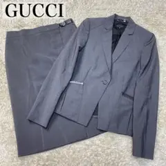 美品✨️グッチ モヘヤ混 1B スーツ 38 M 40 L チャコールグレー