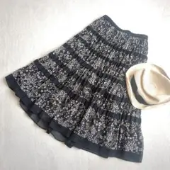 タグ付未使用✨ヒロコビス◇ティアードスカート フラワープリント フリル 9