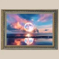 安定と浄化✨開運満月✨No.46【開運•風水•絵画風・ヒーリング