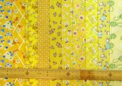 USAコットン　1930's復刻版　イエロー系カットクロスセットA