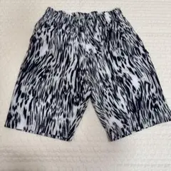 prince L 白黒模様 ショートパンツ　バドミントン テニス
