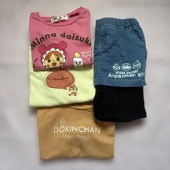 アンパンマン Tシャツ３枚 スカッツ１枚 80 ドキンちゃん あかちゃんマン