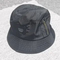 バケットハット　バケハ　ナイロン　ジップ　隠しポケット
