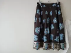 週末限定 HIROKO BIS フラワープリント フレアスカート
