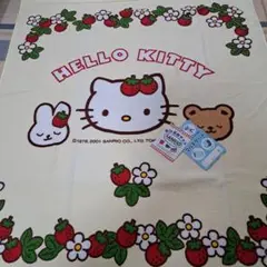 激レア‼️　ハローキティ　いちごキティ　マルチタオルケット　2001　入手困難
