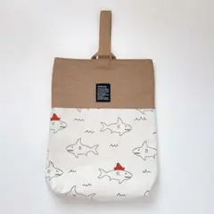 靴入れ袋　ハンドメイド　サメ柄