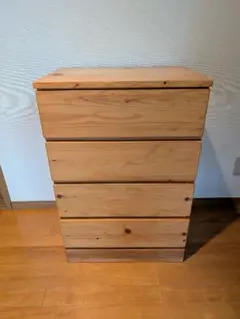 無印良品　木製チェスト　パイン材　おばみ〜♪様用 チェスト 無印良品 MUJI 引き出し4段 パイン材 幅83cm : いい