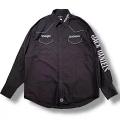 F440　【即購入OK】　Wrangler　ウエスタンシャツ　L相当　ブラック