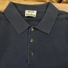 Acne Studios パープル ポロシャツ 半袖 Acne Studios パープル ポロシャツ 半袖