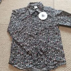 PETIT BATEAU 花柄長袖シャツ ダークネイビー　8ans/126cm