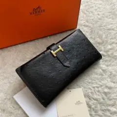 【美品】19 HERMES エルメス ベアン 2つ折り長財布