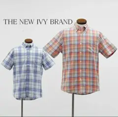 THE NEW IVY BRAND メンズ トップス 半袖チェック柄シャツ