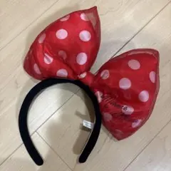 ディズニー　ミニーマウスリボンカチューシャ