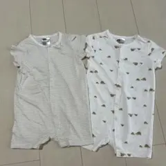 H&M 前開きカバーオール　2枚　80