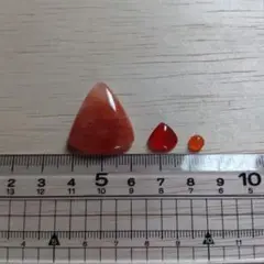 モスコバイト（大）　カーネリアン　ルース　キレイ