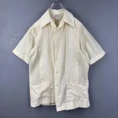 70s 80s Vtg ROMANI s/s Guayabera shirt